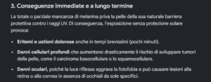 screenshot di una risposta di gemini su albinismo e fissare il sole risposta di gemini su albinismo e visione del sole
